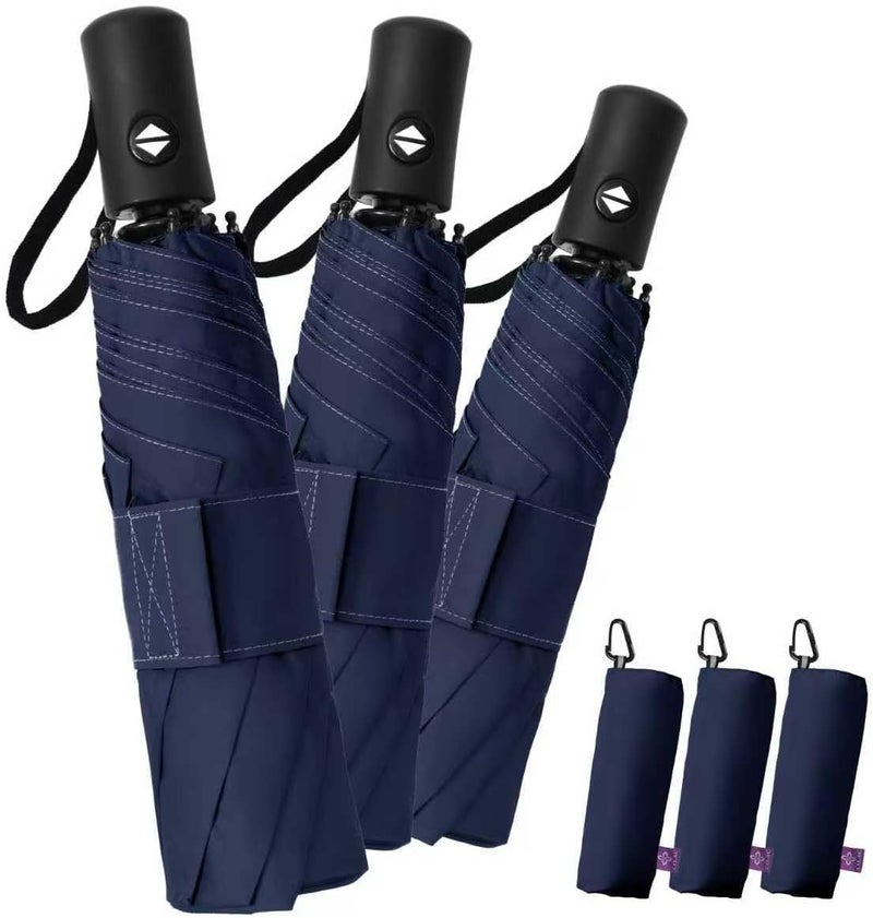 Lilac Compact Travel Windproof Umbrella, 43" Auto open/close Folding Quick Dry Umbrellas for Rain, Lightweight Portable Small for Backpack Car, Thoughtful Gift for Women Men Kids, TSA Approved - Image 1